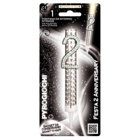 CANDELOTTO TORTA N°2 GLITTER ANNIVERSARY