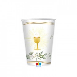 BICCHIERI CARTA 200cc COMUNIONE OLIVE GREEN 8pz