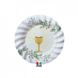 PIATTI CARTA PIANI ø20cm COMUNIONE OLIVE GREEN 8pz