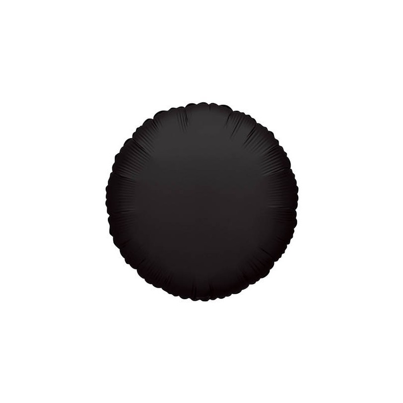 PALLONE MYLAR TONDO 18'' 45cm NERO RC