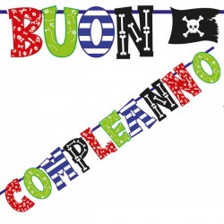 FESTONE BUON COMPLEANNO PIRATES 2,3mt