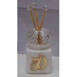 VASETTO PROFUMATORE 50°ANNIVERSARIO 5x5cm C/STECCHI