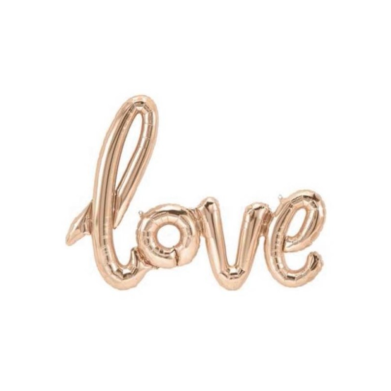 PALLONE MYLAR SCRITTA love ROSEGOLD 106cm