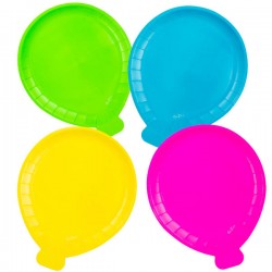 PIATTI BALLOON FLUO 20x24cm 8pz