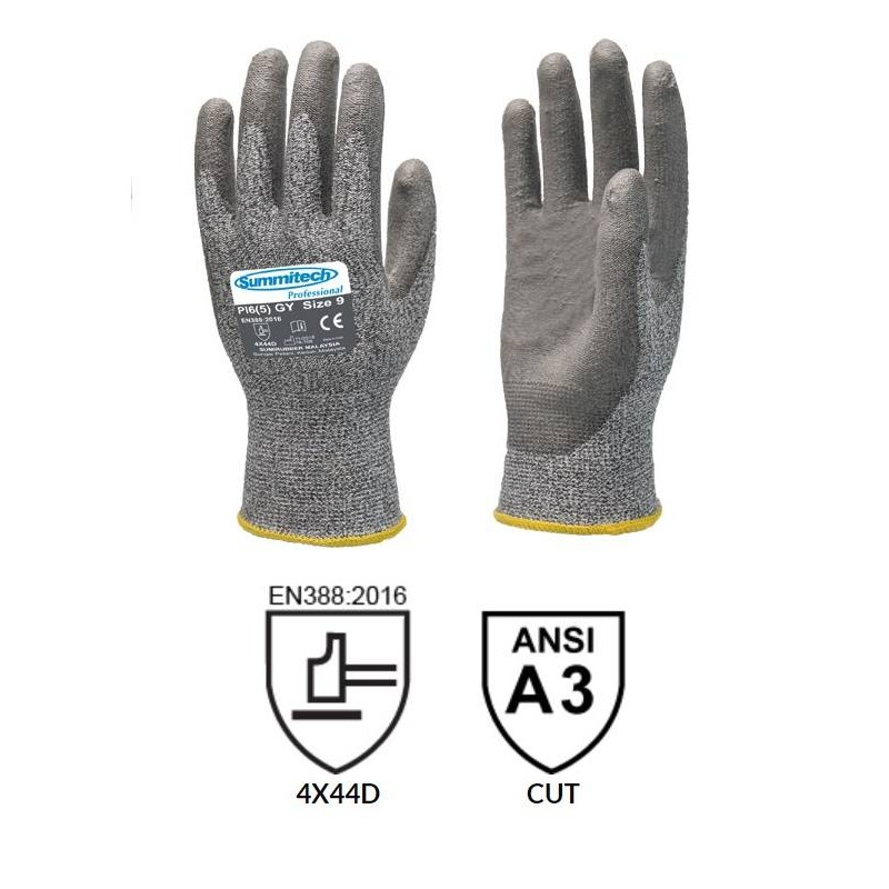 SUMMITECH GUANTI PI6(5) GY TAGLIA XL 10 - 1 PAIO