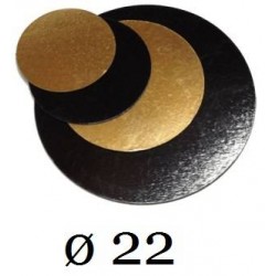 DISCO CARTONE LISCIO ORO ø22 3 PEZZI