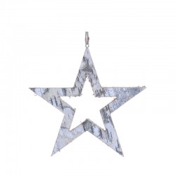 STELLA BIANCA DI LEGNO C/APPENDINO ø24cm