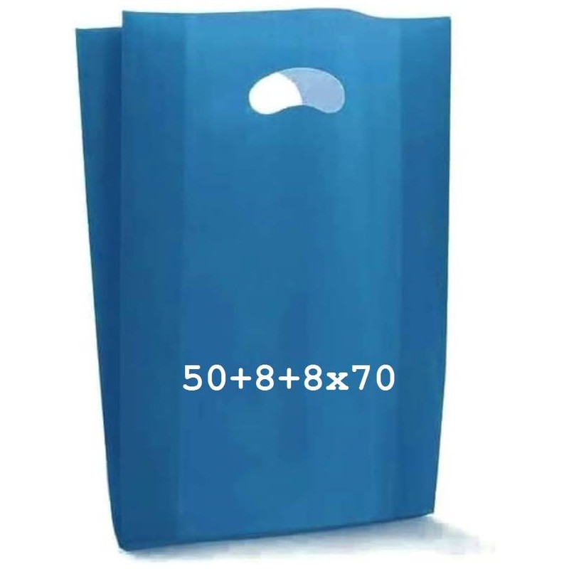 SHOPPER FAGIOLO PE/HD 60my 50+8+8x70cm BLU 5kg (lg.N°28 24/03/12) **TASSA CONAI 0,718/KG INCLUSA**