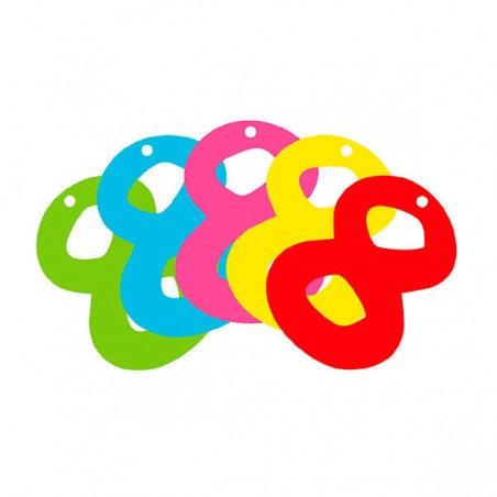 NUMERI 8 IN CARTA 12cm C/FILO 10pz