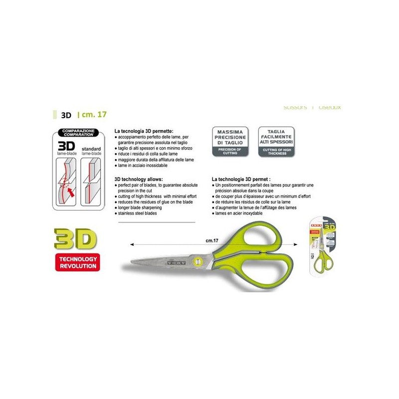 FORBICI 3D 17cm ARDA