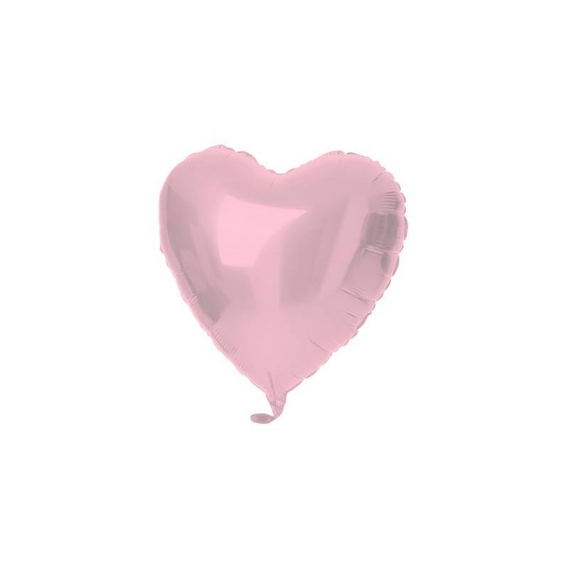 PALLONE MYLAR CUORE 18 45cm ROSA PASTELLO MAT
