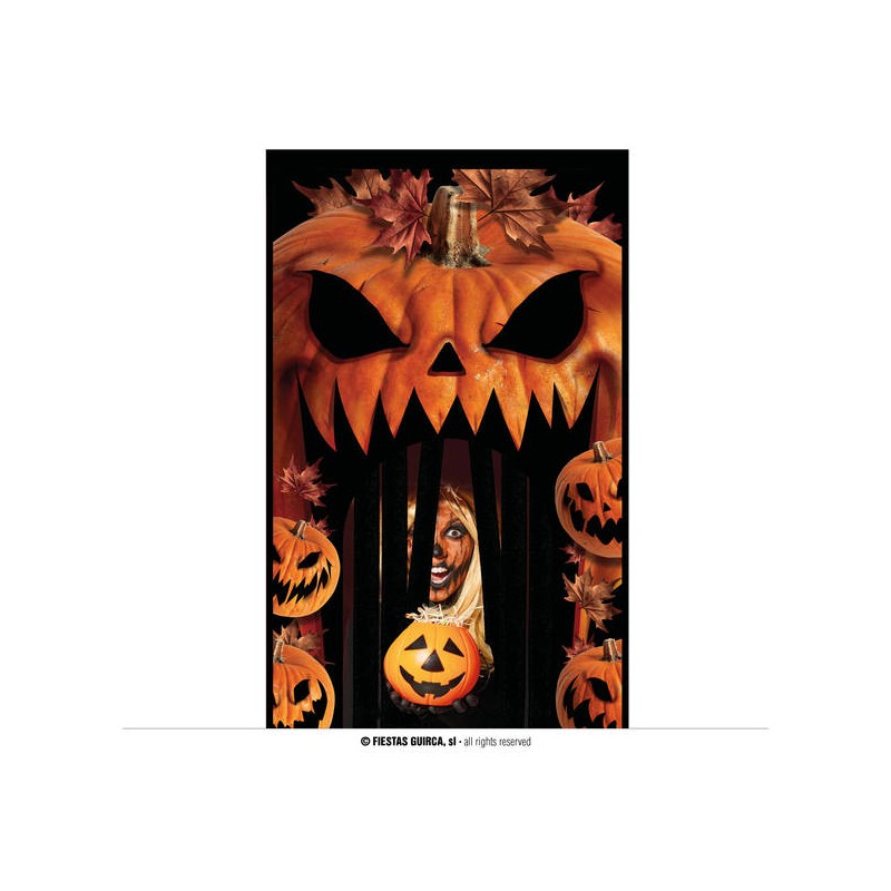 DECORAZIONE PORTA CON TENDA 145x240cm ZUCCHE