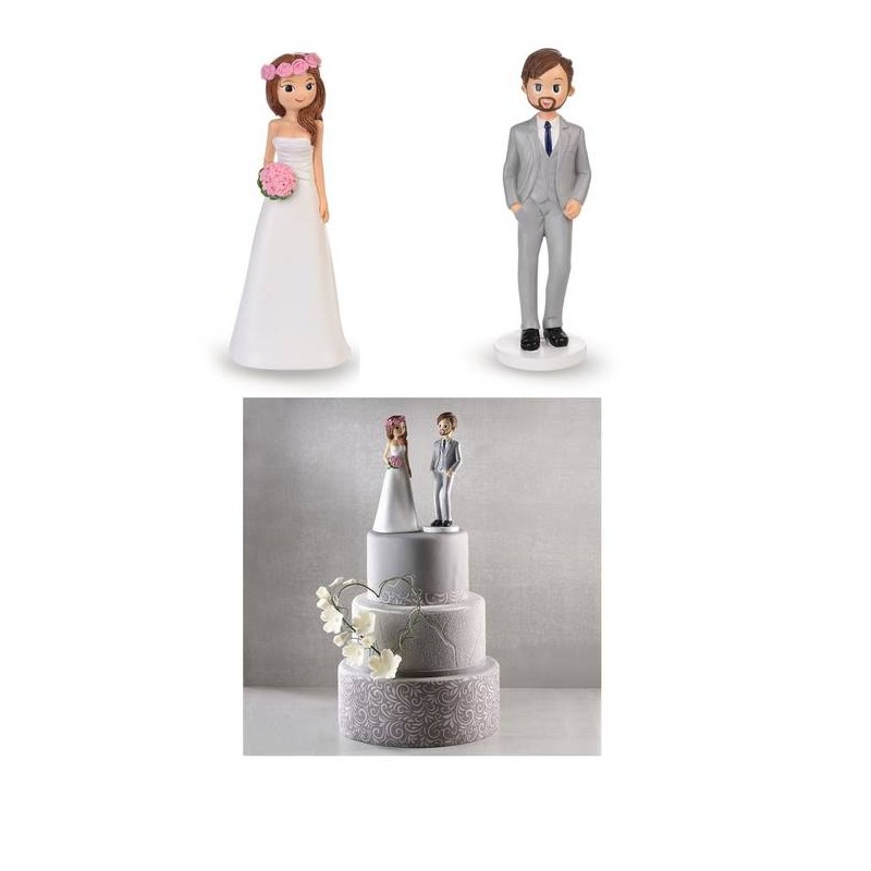 SOGGETTO SPOSI ELEGANTI H.  cm  28531 assortiti 1 pz