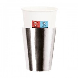 BICCHIERI 250cc E8 COVER ARGENTO LUX 8pz