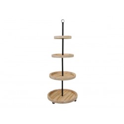 ALZATA A 4 PIANI LEGNO METALLO H80cm