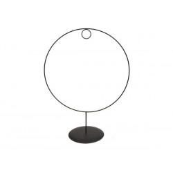 CERCHIO METALLO NERO CON BASE  Ø40x51cm