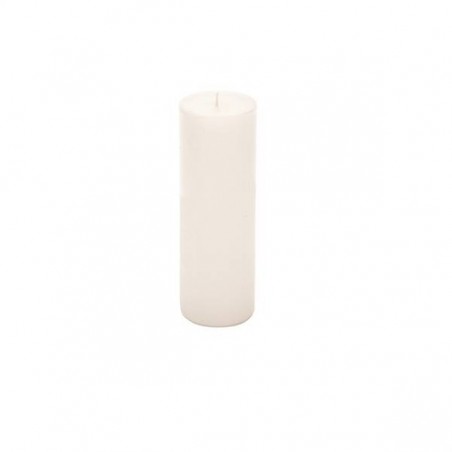 MOCCOLO TONDO CERA BIANCO 6x20cm RUSTICO