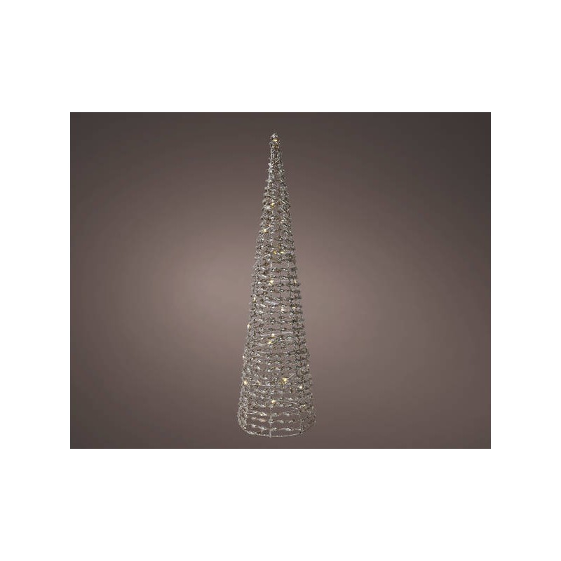 CONO ORO CON MICROLED ø19,5xh78cm LUCE CALDA