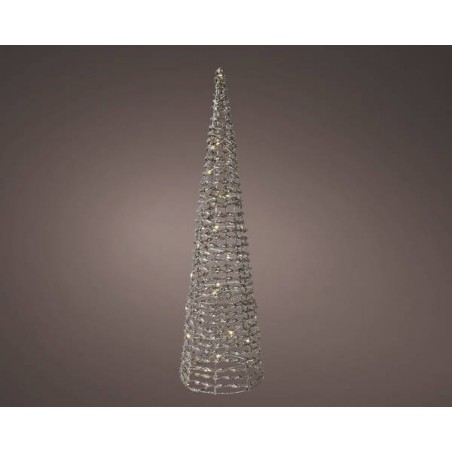 CONO ORO CON MICROLED ø19,5xh78cm LUCE CALDA