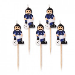 CANDELINE CALCIATORI NERAZZURRI 5pz