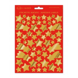 ETICHETTE NATALIZIE STELLE METAL 24x17cm ELLEBI