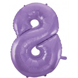 PALLONE NUMERO 8 MYLAR 102cm 40 VELVET LILLA