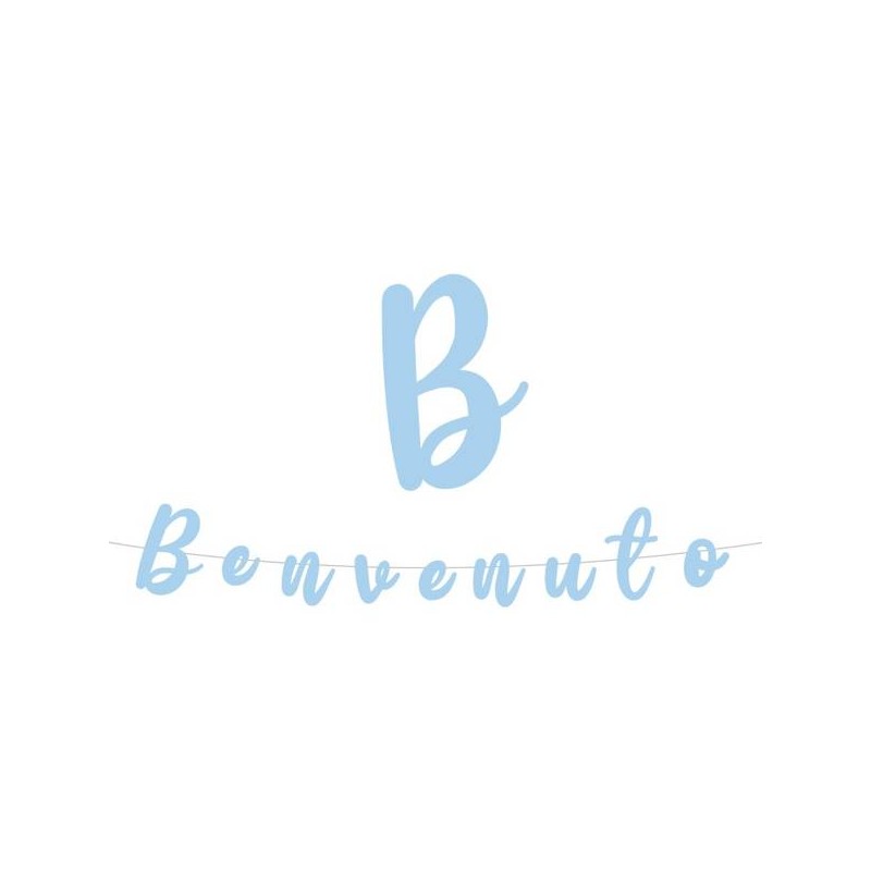 FESTONE BENVENUTO 3mt CELESTE