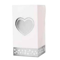 SCATOLA MON PETIT COEUR 4x4x8,5cm ARGENTO 10pz