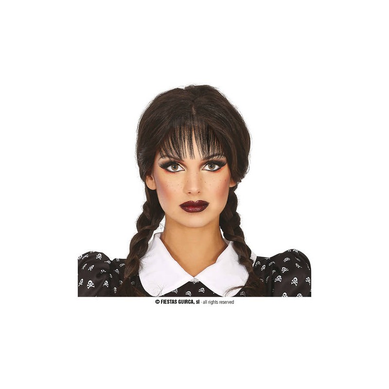 PARRUCCA TRECCE NERE CON FRANGIA MERCOLEDI'