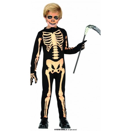 COSTUME BIMBO/a TUTA SCHELETRO 10-12 anni