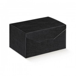 SCATOLA SEGRETO 44x34x37cm SETA NERO