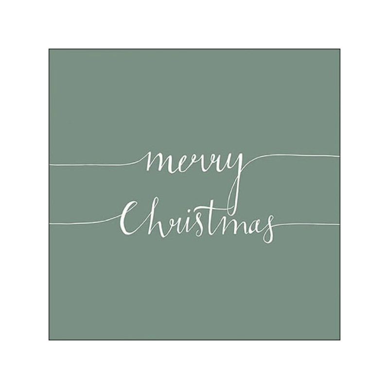 TOVAGLIOLI 33x33cm CHRISTMAS NOTE SAGE 20pz