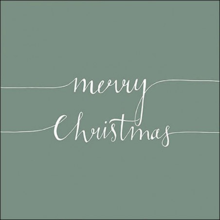 TOVAGLIOLI 33x33cm CHRISTMAS NOTE SAGE 20pz