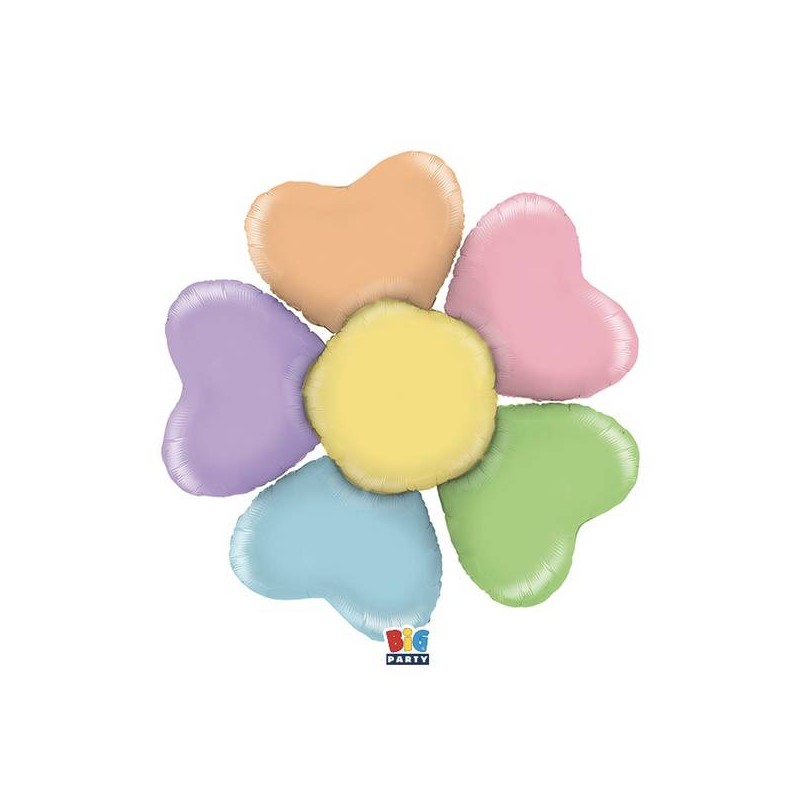 PALLONE MYLAR RAINBOW FLOWER 108x102cm