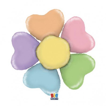 PALLONE MYLAR RAINBOW FLOWER 108x102cm