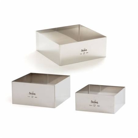 QUADRATO INOX 8x8x4,5cm