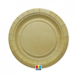 PIATTI PIANI ECOLOR BIODEGRADABILI 24cm ORO MATT 25pz