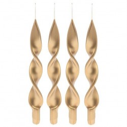 CANDELA STELO TORCIGLIONE ORO H.27cm ø2,2mm 4pz