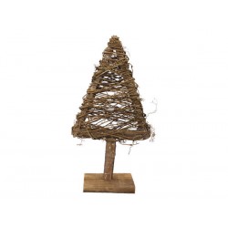 ALBERO LEGNO E RATTAN H40cm