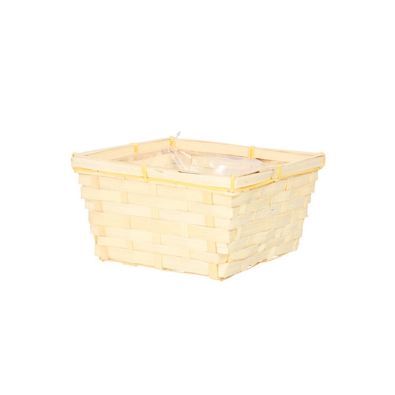 CESTO QUADRATO BAMBOO 19x19xh14cm NATURAL