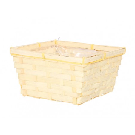 CESTO QUADRATO BAMBOO 19x19xh14cm NATURAL