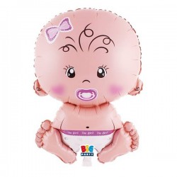 PALLONCINO MYLAR 43x82cm BABY GIRL