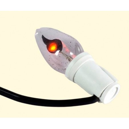 PORTALAMPADA + LAMPADA EFFETTO FIAMMA E12 220V