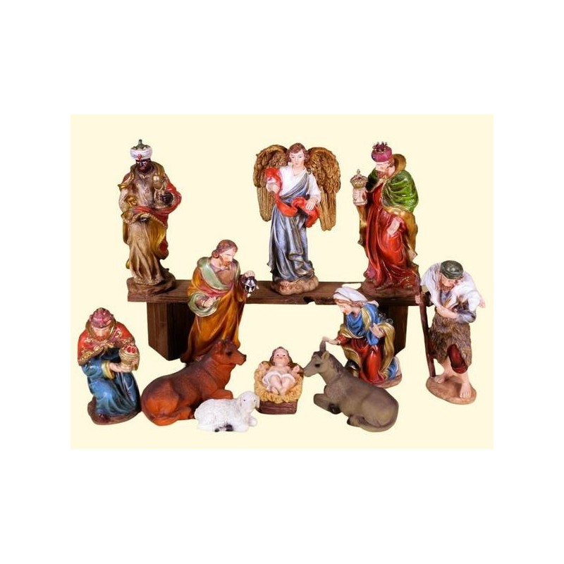 NATIVITA' IN RESINA 20cm COLOR set 11pz