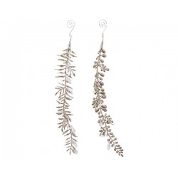 FOGLIE PLASTIC GLITTER 2ass. 1,5xh12cm CHAMPAGNE