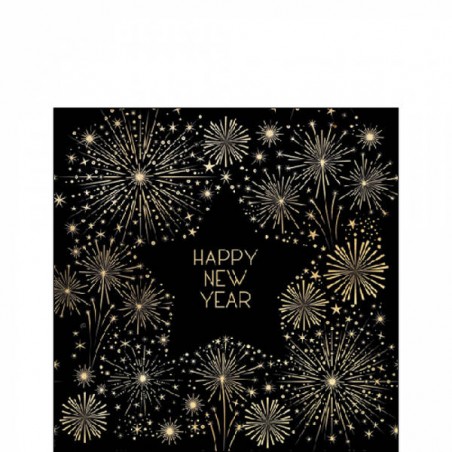 TOVAGLIOLI 25x25cm GOLDEN NEW YEAR 20pz