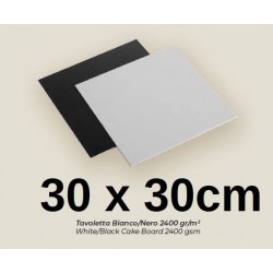 TAVOLETTE CARTONE 2400gr/mq BIANCO/NERO 30x30cm LISCE 10kg