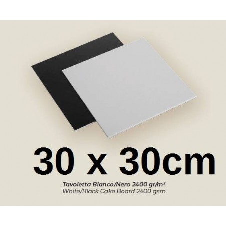 TAVOLETTE CARTONE 2400gr/mq BIANCO/NERO 30x30cm LISCE 10kg