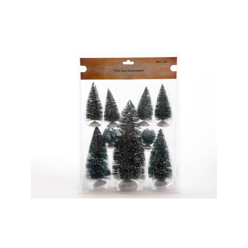 SET 9 PINETTI VERDI ø8xh33cm MISURA GRANDE