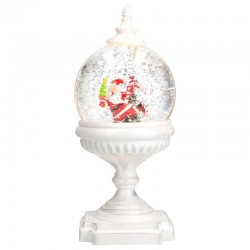 PALLA VETRO ANIMATA CON LUCE NEVE ED ACQUA 11x11x31,5cm